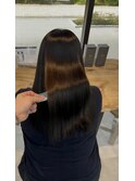 美髪シアーカラー髪質改善レイヤーカット切りっぱなしボブ
