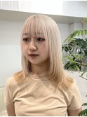 ◎ブロンドハイトーンカラーデザインカラーアンブレラカラー金髪