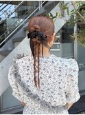 シニオンカチモリツイン編み下ろしヘアアレンジ◎武蔵小杉