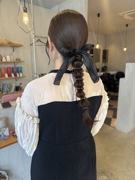 シェル 津山の手店(shel) ヘアセット甘めスタイルあみおろし