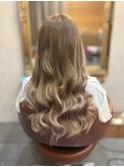 ミルクティーベージュ×ペールピンク