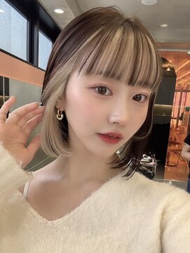 ロンドルーチェ 心斎橋(Lond luce) ダークアッシュ/ミディアムレイヤーカット［髪質改善/縮毛矯正］