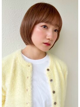 カバーヘア ブリス 大宮西口(COVER HAIR bliss) マッシュショートボブ/オレンジベージュ/似合わせカットp大宮