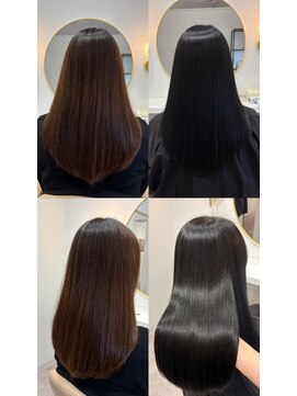 AND THE BEAUTY イオンタウン防府 プレミアム髪質改善〈透け感ありダークグレージュ〉