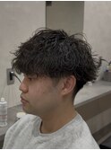 波巻きパーマ
