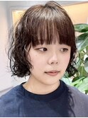 髪質改善パーマ透明感カラーダブルカラーブリーチ