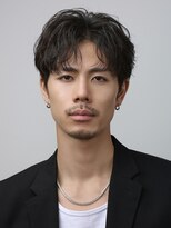 ブラック(BLACK)&nbsp;大人ショート MEN’S HAIR/リバースセンターパート/表参道