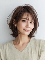 Heart's美人設計と白髪ぼかし専門店 青山表参道店 脱白髪染め/ショートヘア【ハーツ】&nbsp;白髪ぼかし脱白髪染め似合わせショートボブ40代50代60代