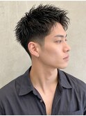 スパイキーショート/刈り上げショート/ツイストピンパーマ/短髪