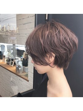 ナンバー(number+) 20代30代40代大人可愛い小顔ハンサムショートくせ毛風パーマ