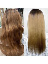 アンフィフォープルコ(AnFye for prco)&nbsp;ブリーチ毛の方をジュエリーシステム×LULUTr×縮毛矯正で艶髪♪