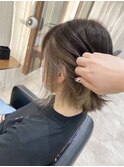インナーカラー/アッシュベージュ/ケアブリーチ/ミディアム