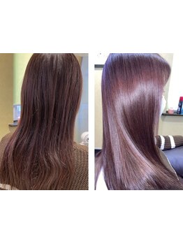 トリートメントでかける縮毛矯正だから、ダメージレスで常識を覆します♪思わず触りたくなる艶髪に◎