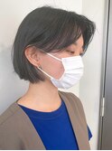 地毛風グレージュ垢抜けボブ