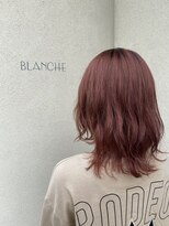 ブランシェ ヘアデザイン(BLANCHE hair design) ピンク×ゆるウェーブ