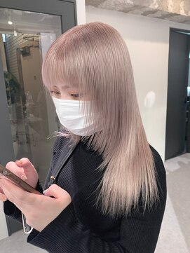 ペレ 渋谷(PELE) K122_ピンクミルクティーベージュ ブリーチ2回~