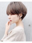 大人可愛い前髪ありのひし形マッシュショートパーマ20代30代
