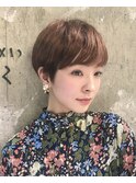 ベリーショート/レイヤー/分け目なし前髪あり/30代・40代
