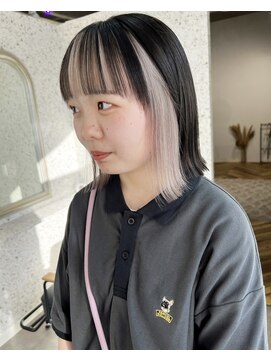 ラニヘアサロン(lani hair salon) 【天神/大名】ホワイトインナー【インナーカラー】