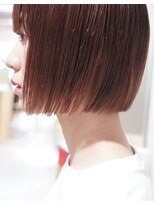 ヘアーラウンジ エゴ(Hair Lounge EGO) まろやかなチョコレートカラー　ぱっつんボブ　武蔵新城