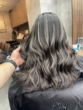 ラフ(LAFF) #バレイヤージュ#グレージュカラー#ボブウルフ#ココアベージュ