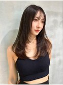 前髪顔周りレイヤーカット×エアリーロング×美髪髪質改善