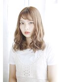 美髪質改善ピンクブラウンエアリーロング切りっぱなしボブ/084
