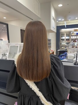 エイチツーオーアヴェダ 渋谷ヒカリエＳｈｉｎＱｓ店 クロードモネＨ２Ｏアヴェダ オレンジベージュ/セミロング/渋谷/渋谷駅