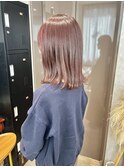 ボブディ/ロングボブ/ピンクベージュ/20代30代40代/横浜