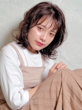 テーラヘアー 板橋店(TELA HAIR) ミディアムボブ×グレージュ【TELA  HAIR 板橋店】