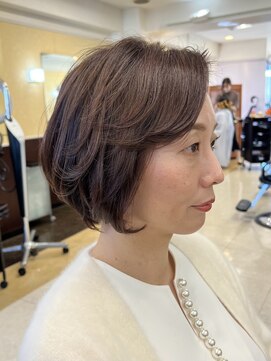 アントワープトーキョー(antwerp TOKYO) ★40代50代大人丸みボブ根元パーマ髪質改善トリートメント