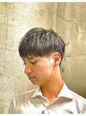 爽やかナチュラルショートマッシュツーブロック刈り上げ