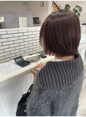 切りっぱなしレイヤーボブ*縮毛矯正