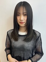 アビリタ(abilita)&nbsp;レイヤーカット　顔周り　シースルーバング　暗髪　20代30代