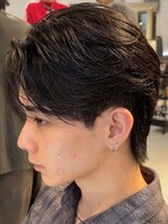 アンサー 渋谷(ANSWER)&nbsp;センターパート毛流れフェザーパーマシースルーショート