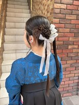 テトラ バイ ネオリーブ 横浜西口店(tetra by neolive)&nbsp;カチモリヘア ツインスタイル 卒業式袴着付け ヘアセット 横浜★