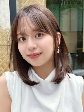 ノイ 銀座(noi) 顔周りレイヤーカットロングレイヤーベージュカラー