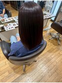 鏡のように輝く、究極のストレート美髪ロング/ブラウン