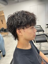 ラヴィズムバイフィフス 長岡古正寺店 長岡駅(LUVISM by fifth)&nbsp;長岡シャドウパーマ緩めスパイラルパーマ波巻きパーマッシュ30代