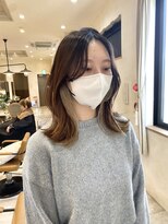 ラボヌールヘアーグレース 門前仲町店(La Bonheur hair grace)&nbsp;【杉本】イヤリングカラー/ミディアムレイヤー/くびれヘア