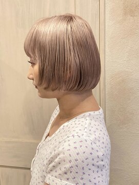 ヘアーリゾートガーデン 南林間店(Hair Resort Garden) 「色落ちまで可愛い」ボブ×ミルキーベージュ