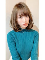 【重山】ネオウルフダークアッシュストカールグラボブひし形