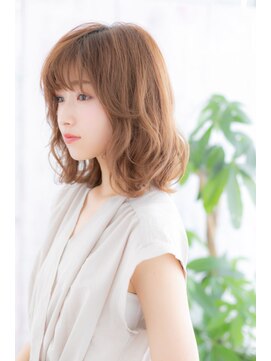 ミック ヘアアンドビューティー 大山店(miq Hair&Beauty) 外国人風暖色系カラーで大人顔★透け感ふわミディb