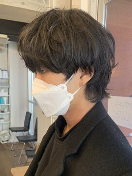 バイフィフス 原宿/表参道(by fifth) ◇韓国ヘア マッシュウルフ テテ マッシュパーマ 黒髪 ウルフ