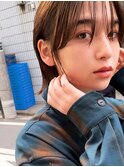 シースルーバング/アースカラー/切りっぱなしボブ◎20代30代