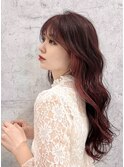 大人かわいいフェザーバングくびれ外ハネレイヤー