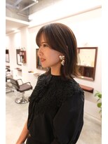 ルックアット(Look at)&nbsp;【Lookat】20代30代40代ミディアムレイヤーオリーブブラウン