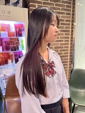 ヘアーアンドメイク ビス(HAIR&MAKE bis) ピンクイヤリングカラー/髪質改善トリートメント【黒田あさみ】