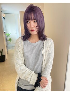 ニコフクオカヘアーメイク(NIKO Fukuoka Hair Make) 《NIKO》色落ちまでカワイイ♪ラベンダーカラー×レイヤーカット