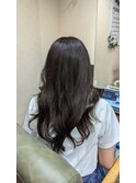 暗髪ロングヘア